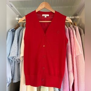 Merino Wool Knitted Vest Cardigan